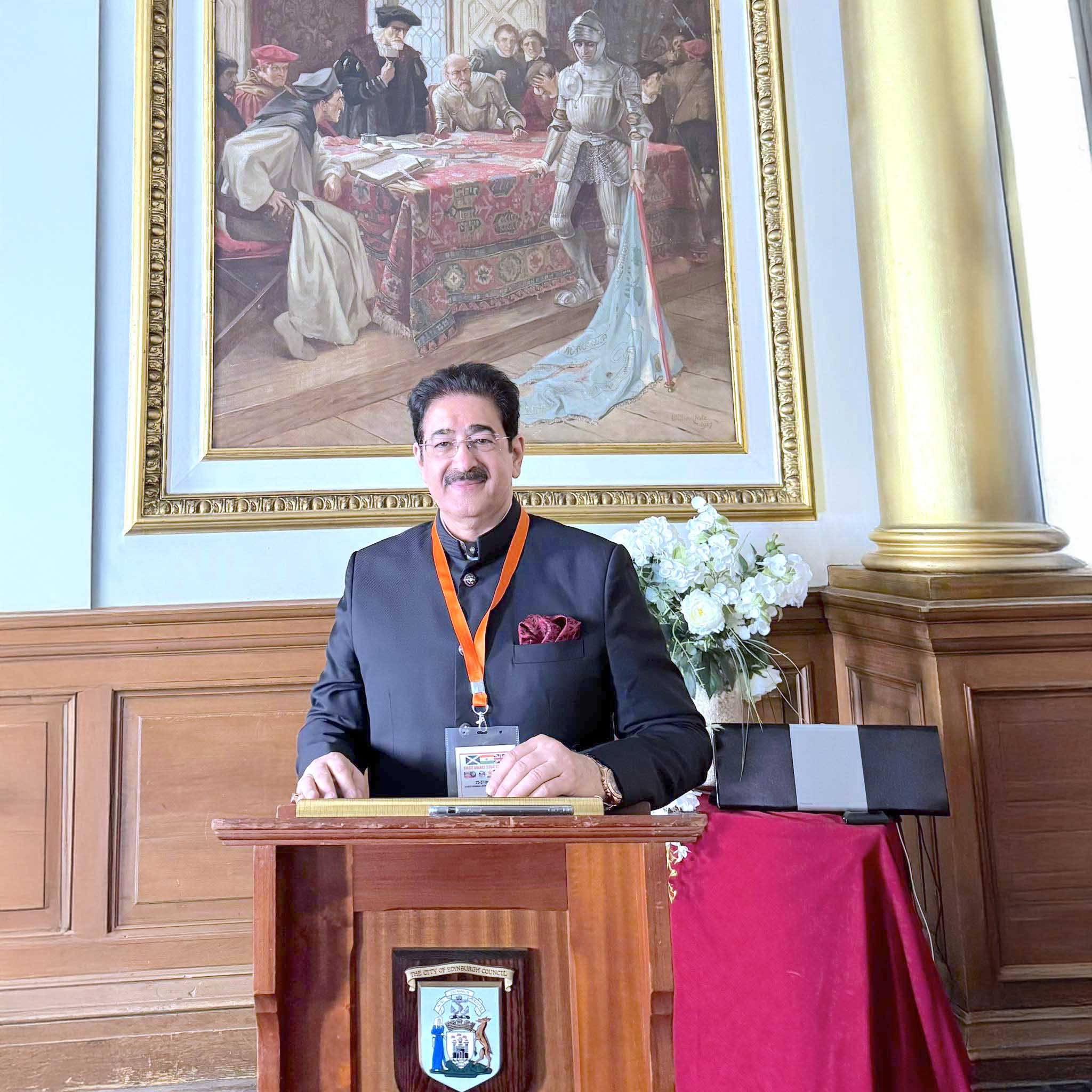 Dr. Sandeep Marwah Delivers Keynote at Scottish Parliament During Viksit Bharat @2047 Conclave