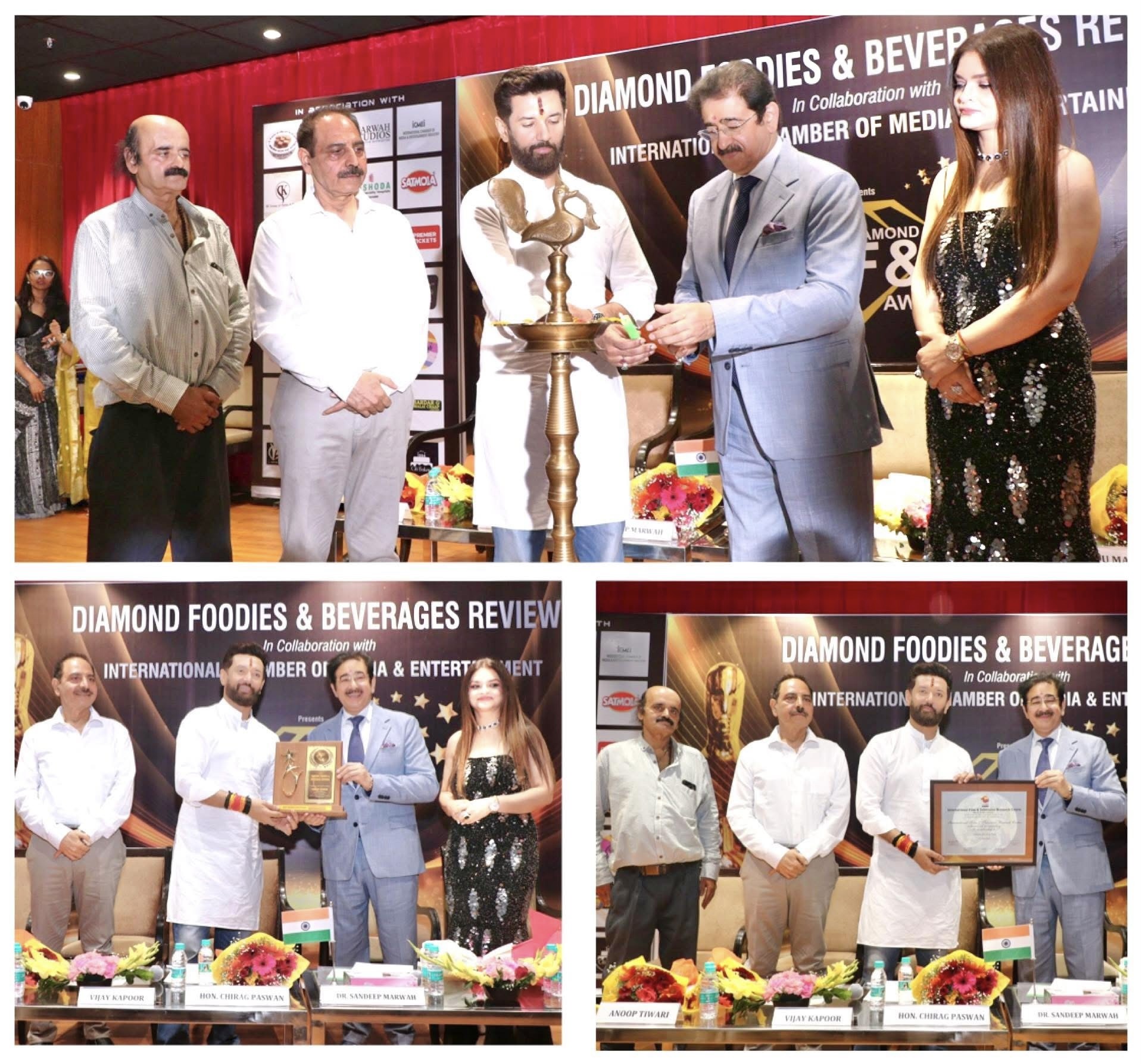 Union Minister Chirag Paswan Presents Prestigious F&B Awards at Marwah Studios