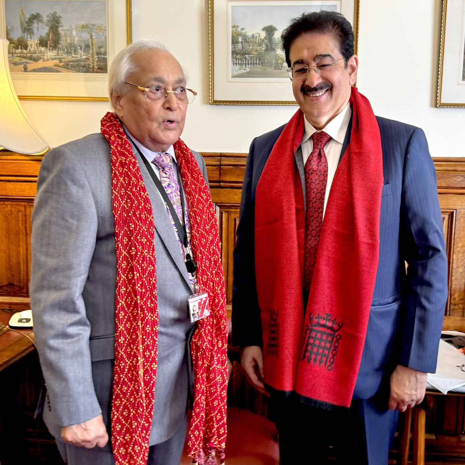 Dr. Sandeep Marwah Honoured at British Parliament by Lord Rami Ranger for Championing India–UK Cultural Diplomacy