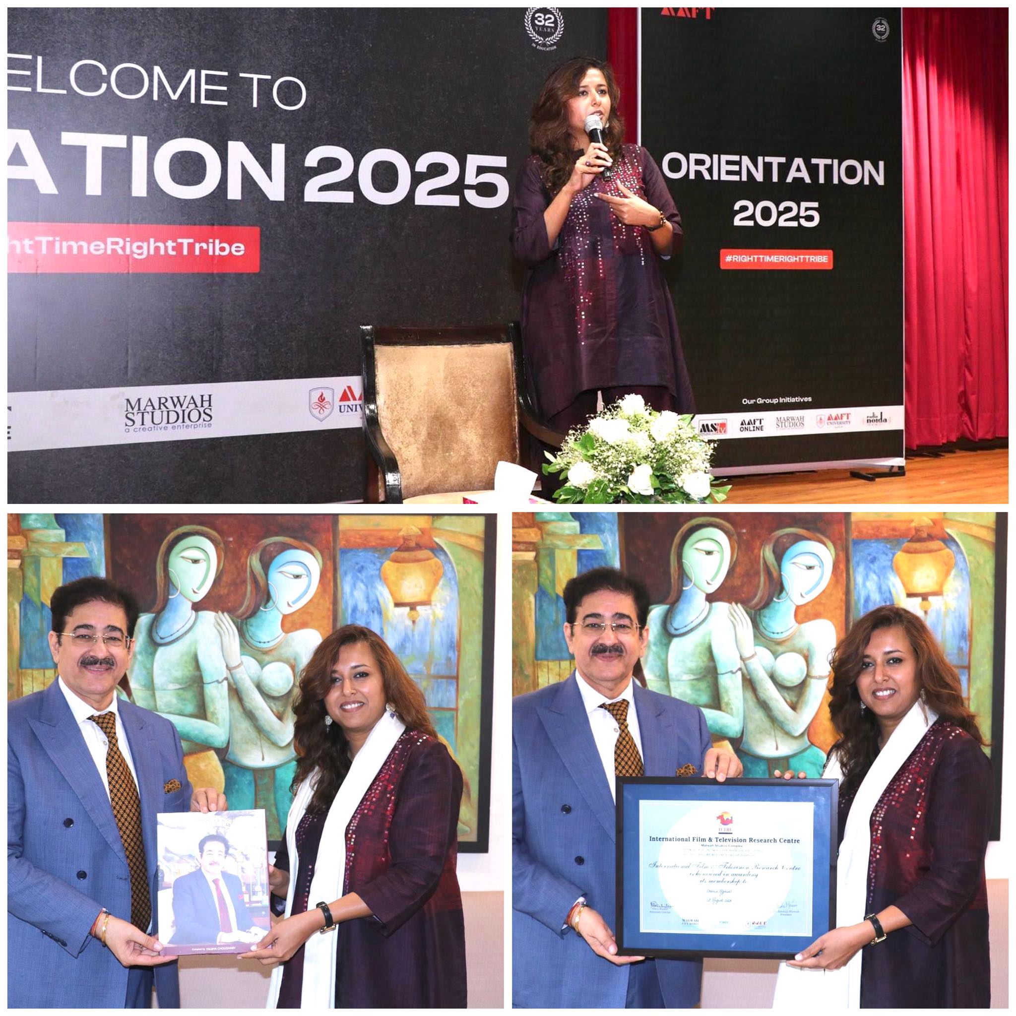 Immersive Artist & Animation Director Charuvi Agrawal Addresses Students at AAFT Orientation 2025