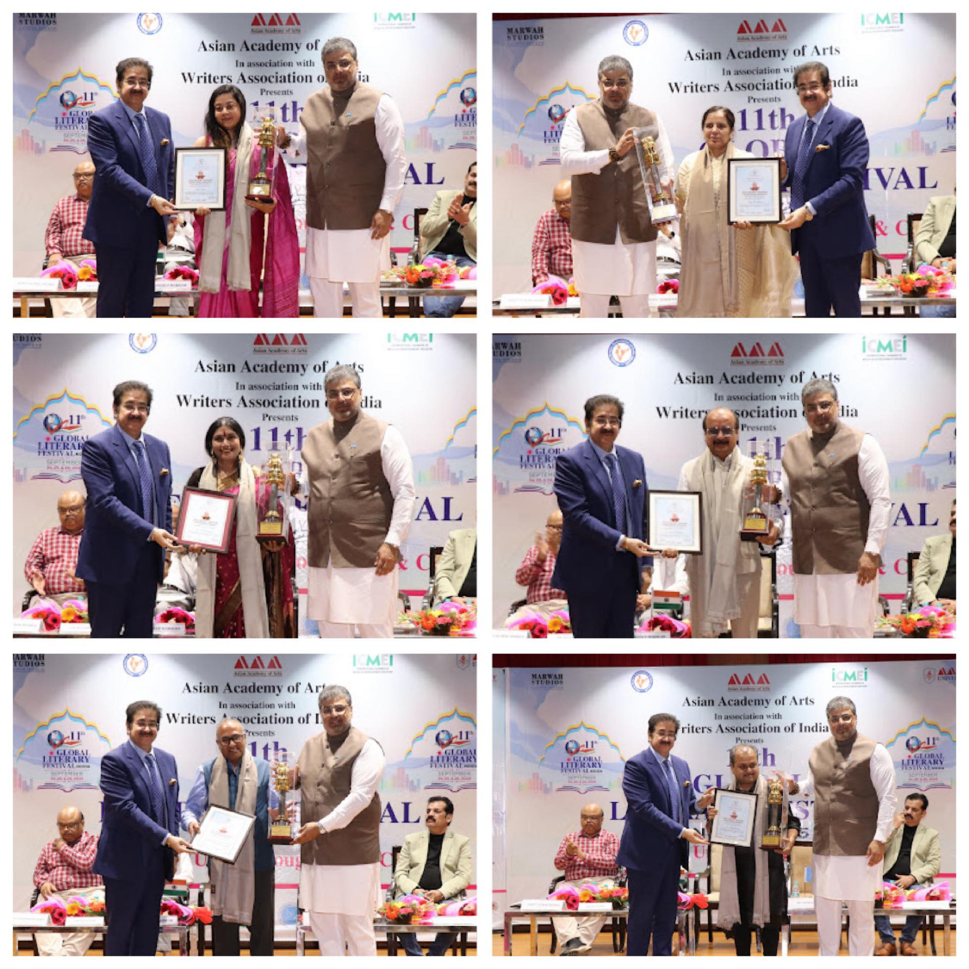 8th Atal Bihari Vajpayee National Award for Promotion of Art & Culture 2025 Presented During 11th Global Literary Festival Noida at Marwah Studios