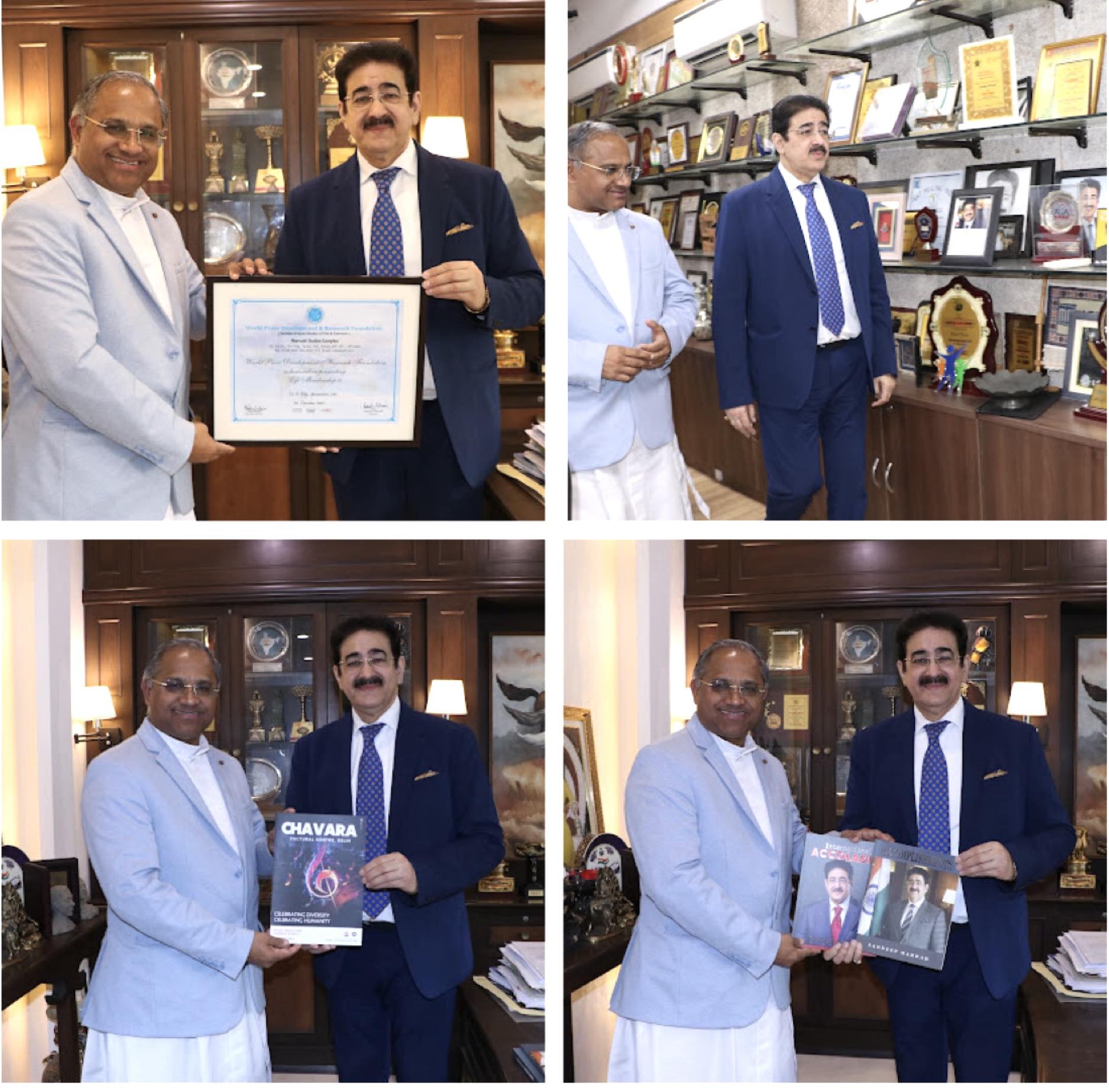 Father Dr. Roby Kannanchira Honoured with Life Membership of the WPDRF at Marwah Studios