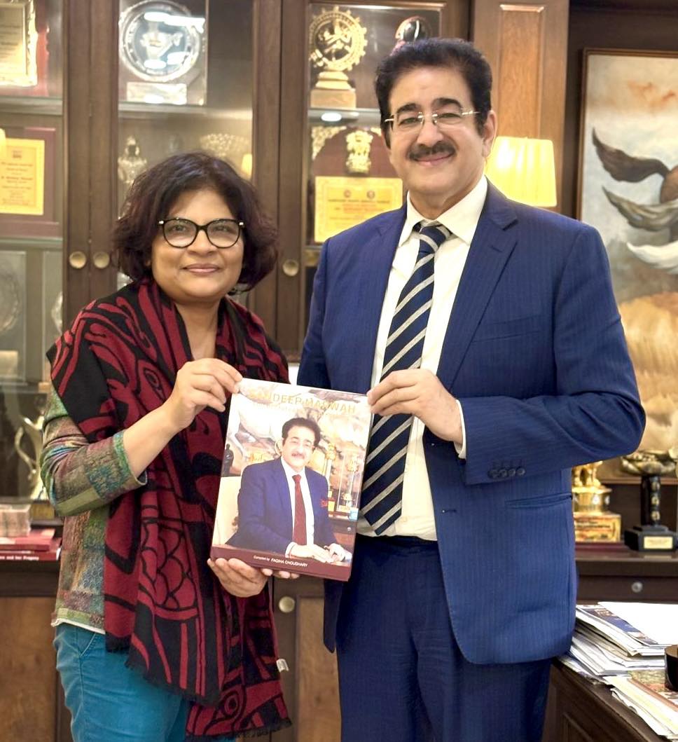 Dr. Sandeep Marwah Meets Renowned Actor Shruti Shandilya; Indo–Ireland Film Collaboration Strengthened