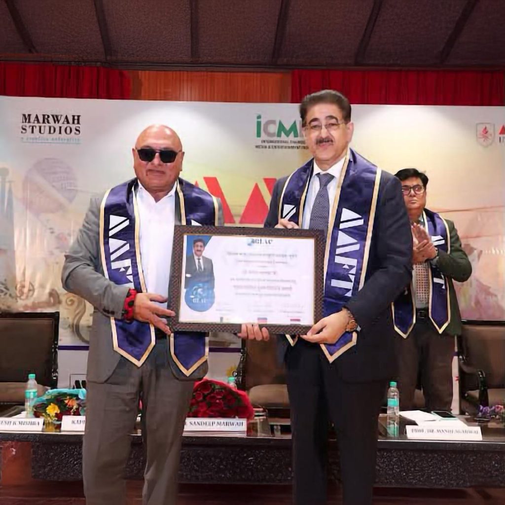 Belgium Honour for Dr. Sandeep Marwah: Father Kamil Bulcke Award Presented at AAFT’s 129th Convocation